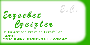 erzsebet czeizler business card